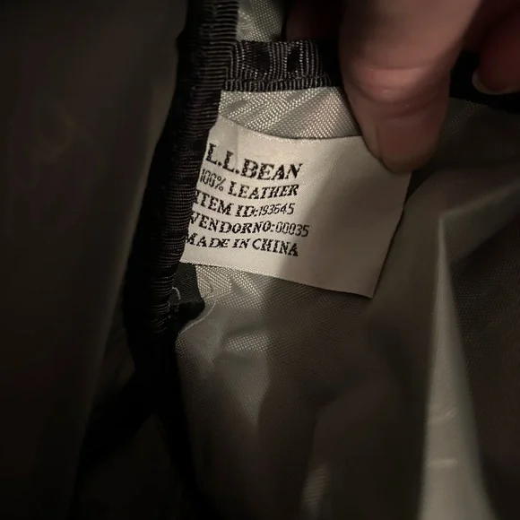 LL Bean Brown Leather Sling AmeriBag - Picture 4 of 14